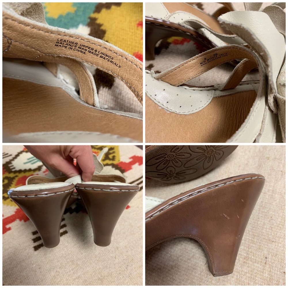 Born Leather Flower Sandals-8 - Picture 8 of 8